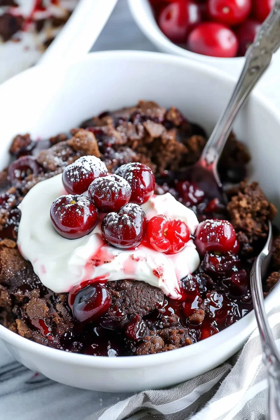 4-Ingredient Cherry Chocolate Bake