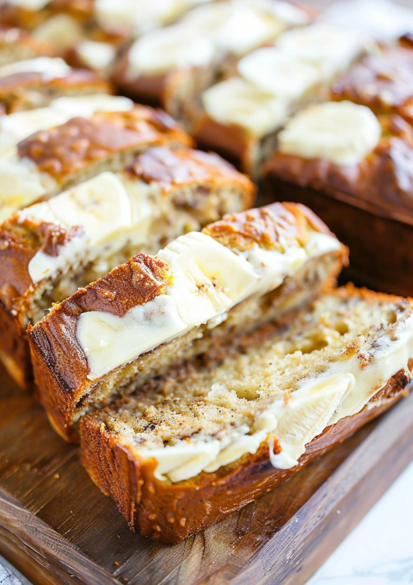 Banana Bread with a Cream Cheese Surprise