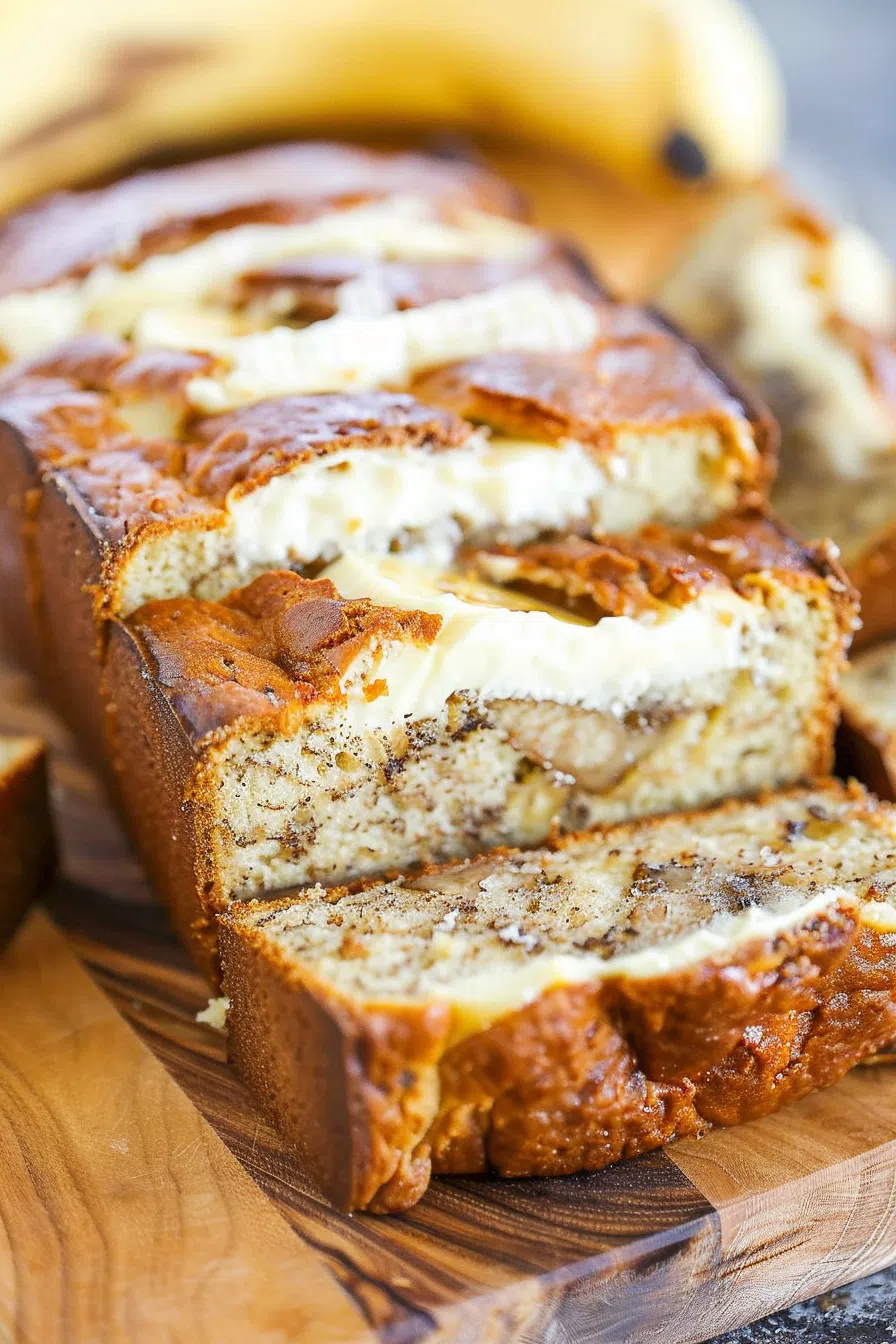 Banana Bread with a Cream Cheese Surprise
