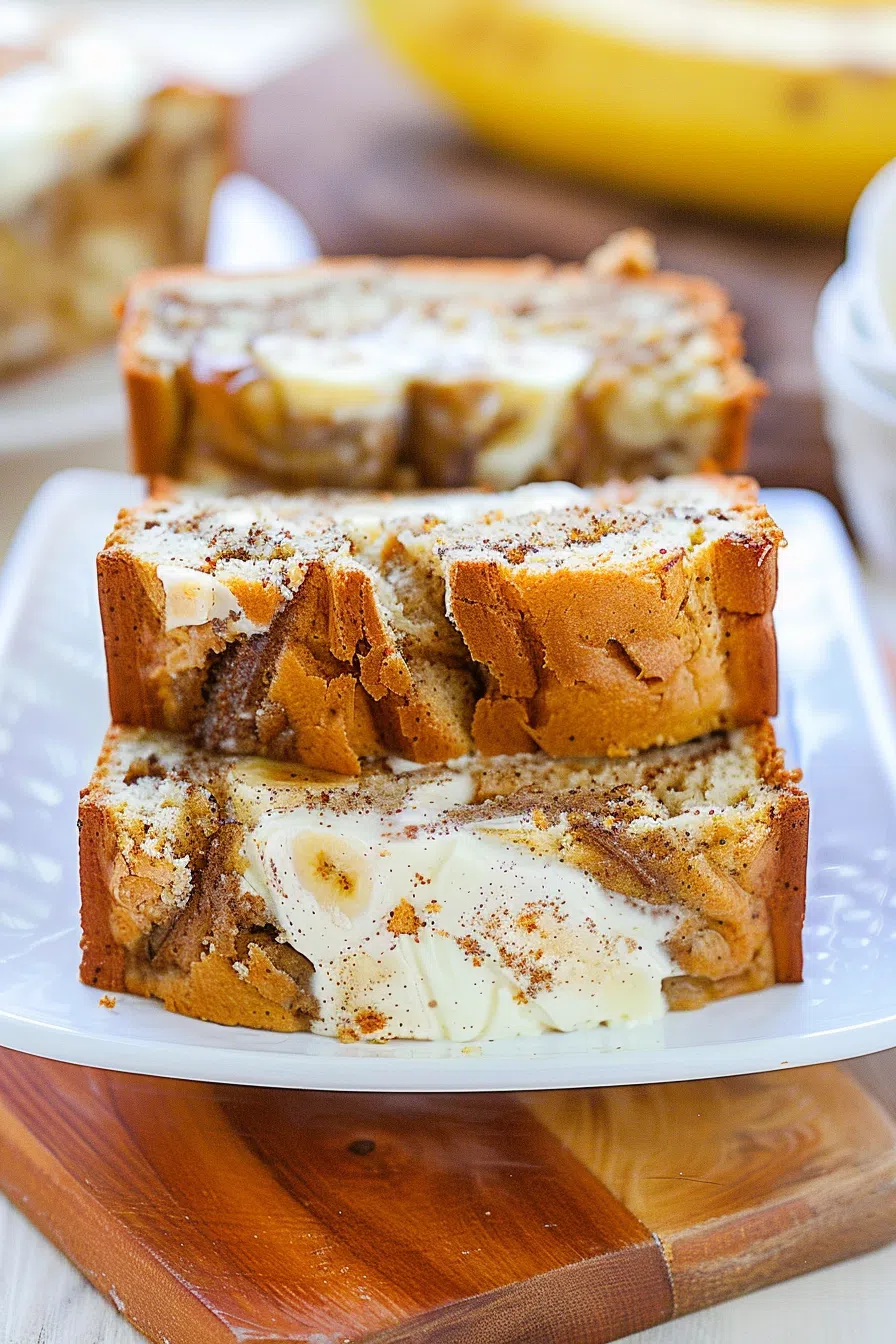 Banana Bread with a Cream Cheese Surprise