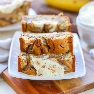 Banana Bread with a Cream Cheese Surprise