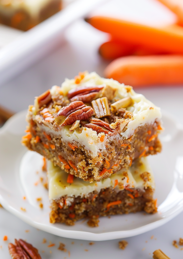 Chewy Carrot Cake Blondies