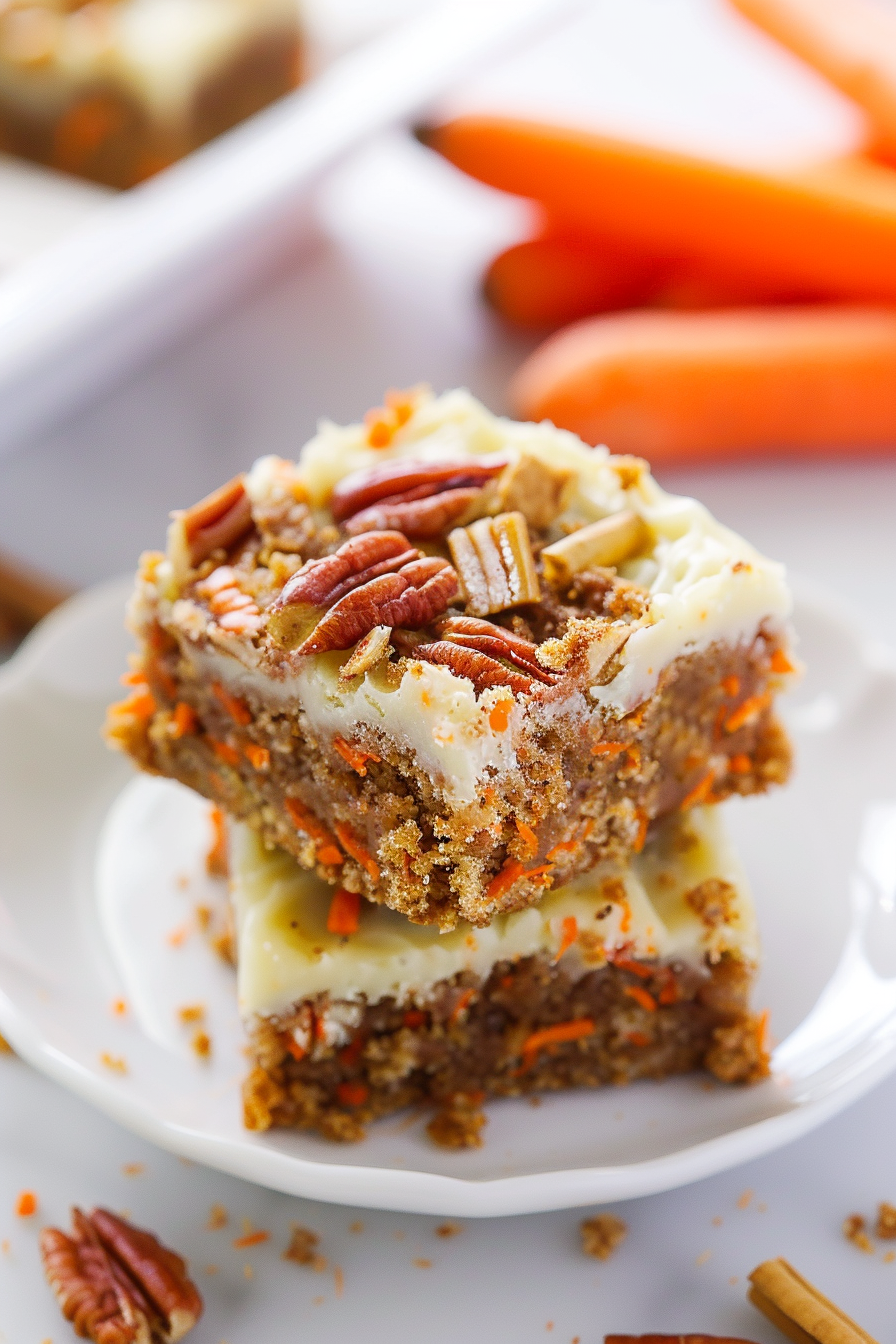 Chewy Carrot Cake Blondies