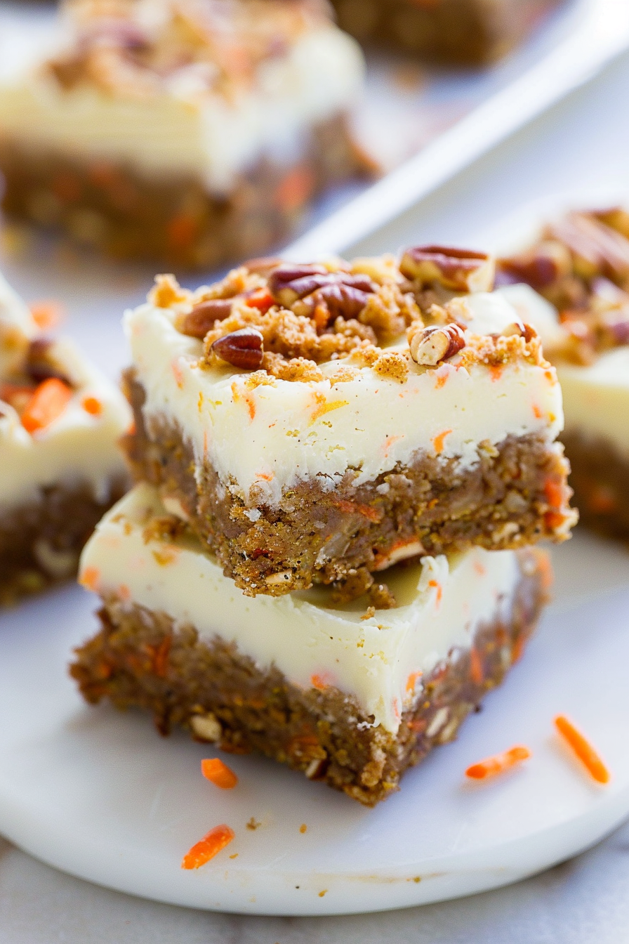 Chewy Carrot Cake Blondies