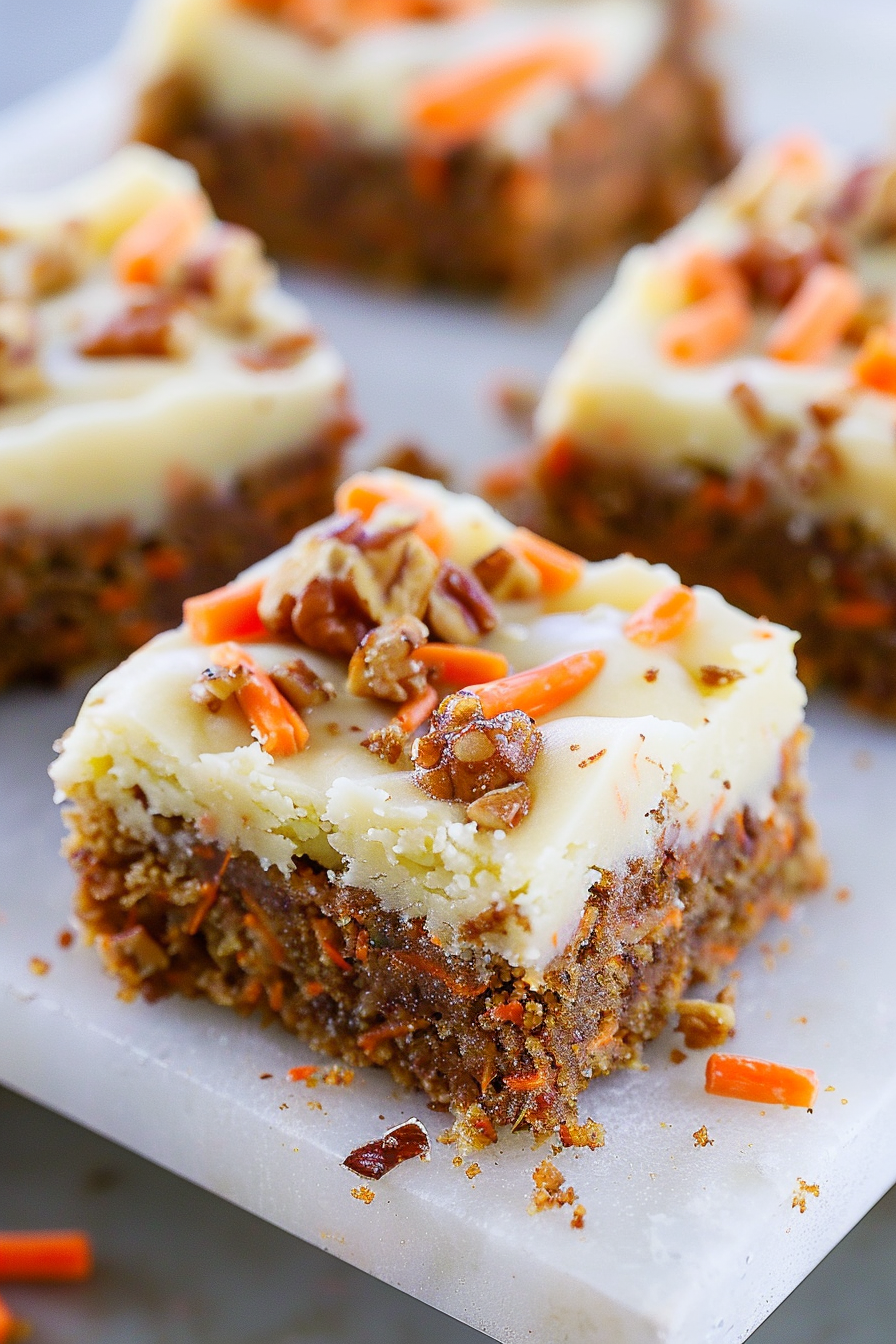 Chewy Carrot Cake Blondies