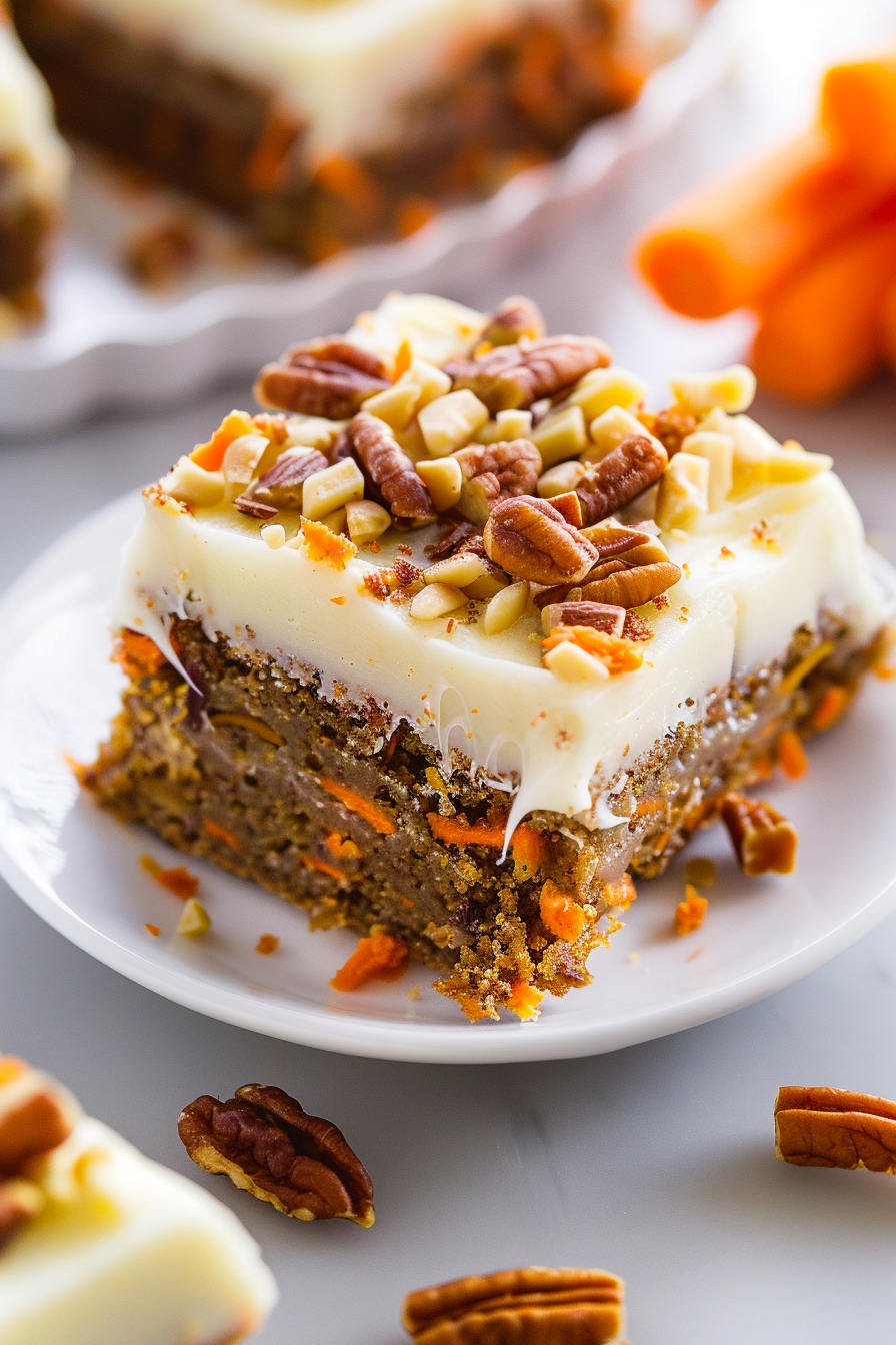 Chewy Carrot Cake Blondies