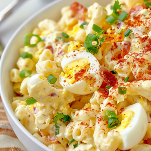 Classic Deviled Egg Twist Pasta Salad