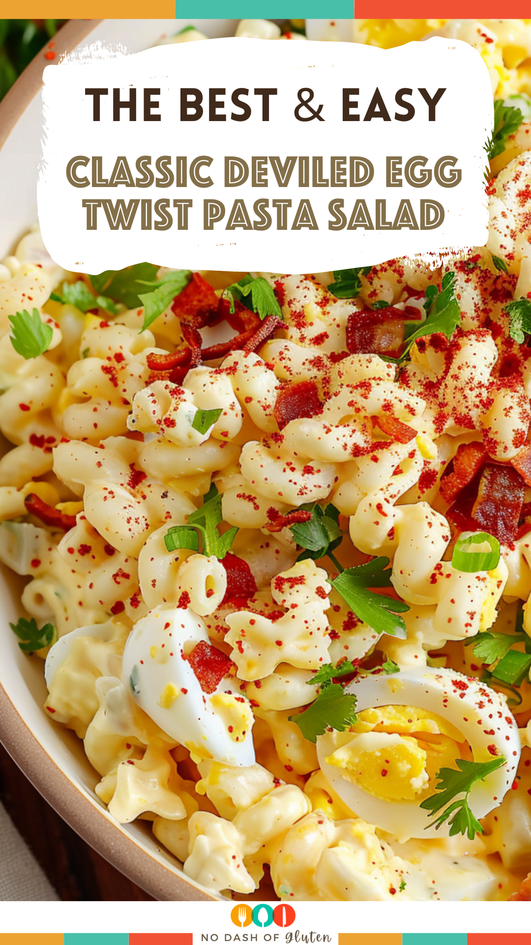 Classic Deviled Egg Twist Pasta Salad