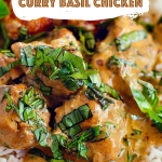 Creamy Coconut Curry Basil Chicken