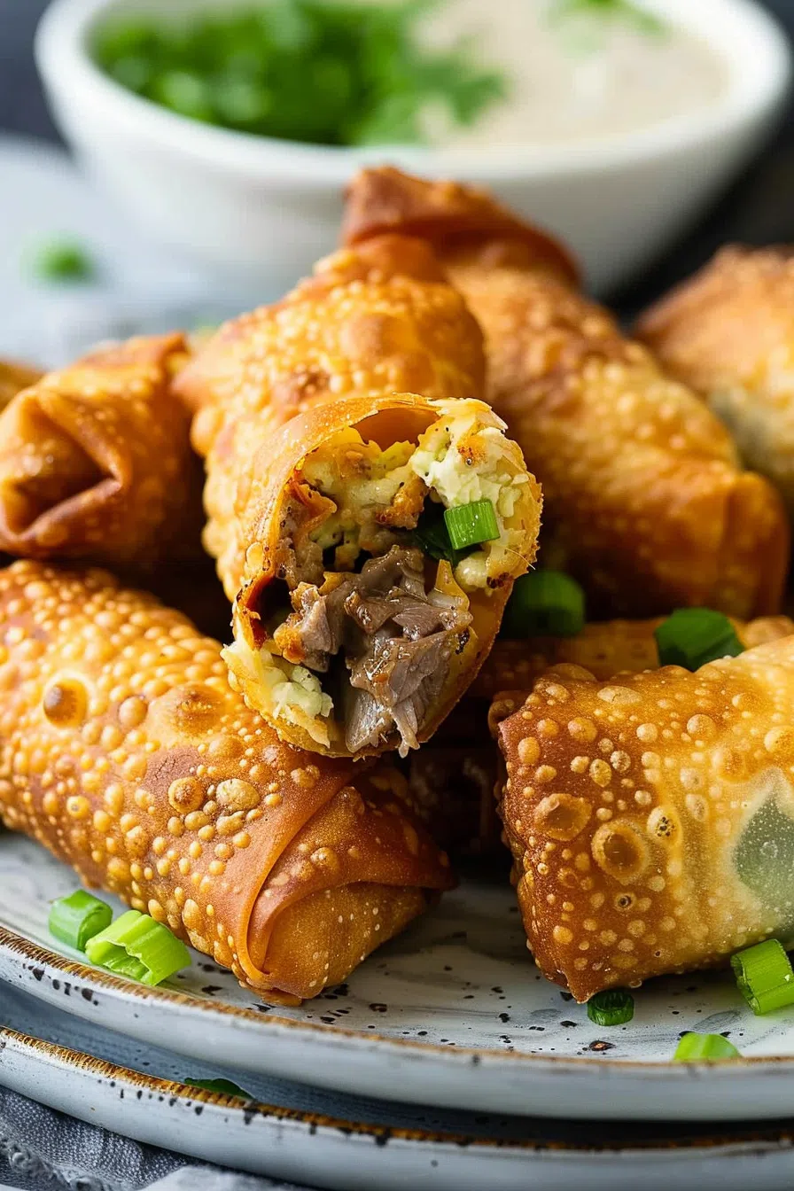 Crispy Cheesesteak Egg Roll Bites