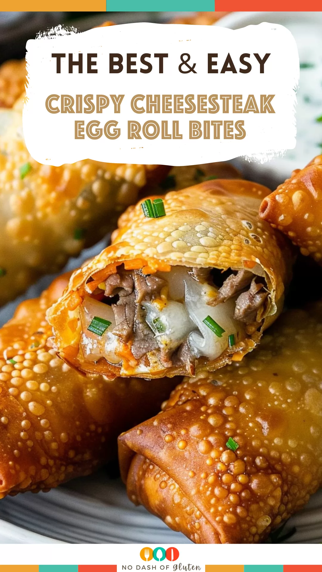 Crispy Cheesesteak Egg Roll Bites