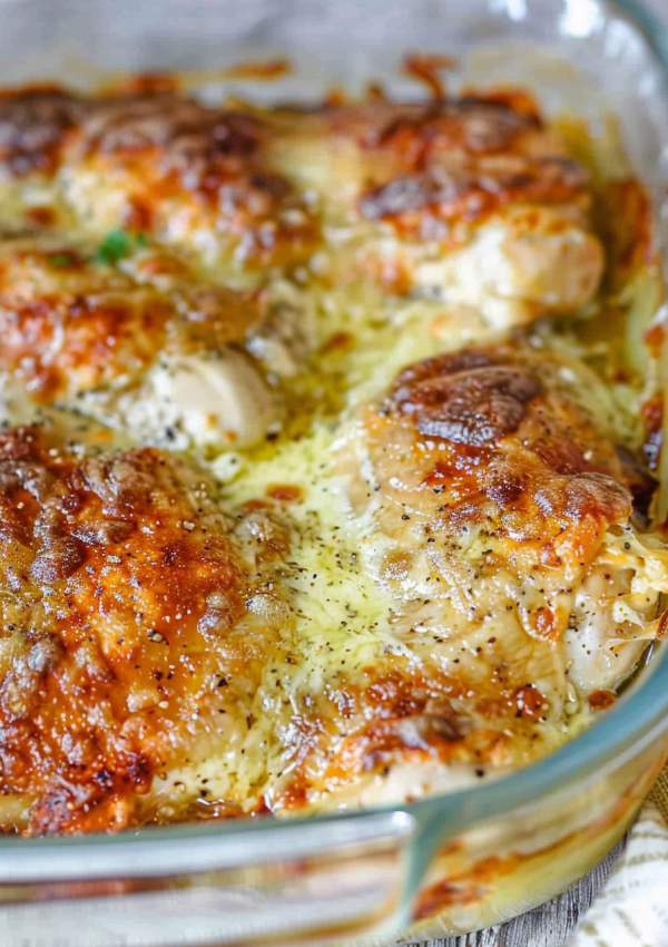 Golden Baked Provolone Chicken