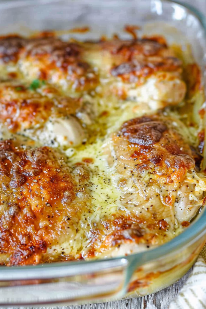 Golden Baked Provolone Chicken