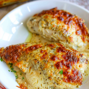 Golden Baked Provolone Chicken