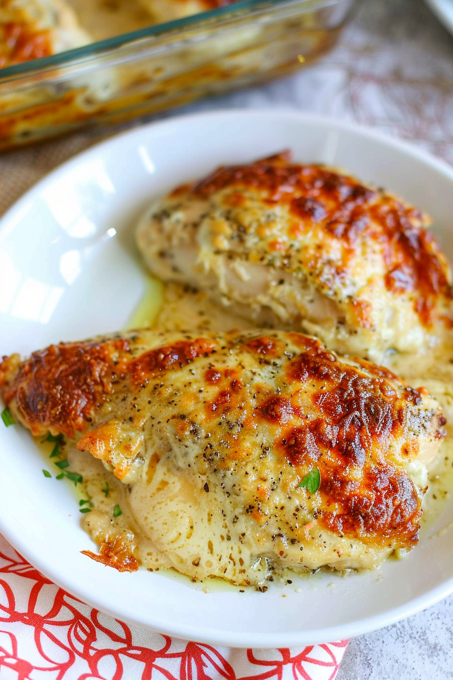 Golden Baked Provolone Chicken