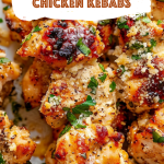 Grilled Garlic Parm Chicken Kebabs