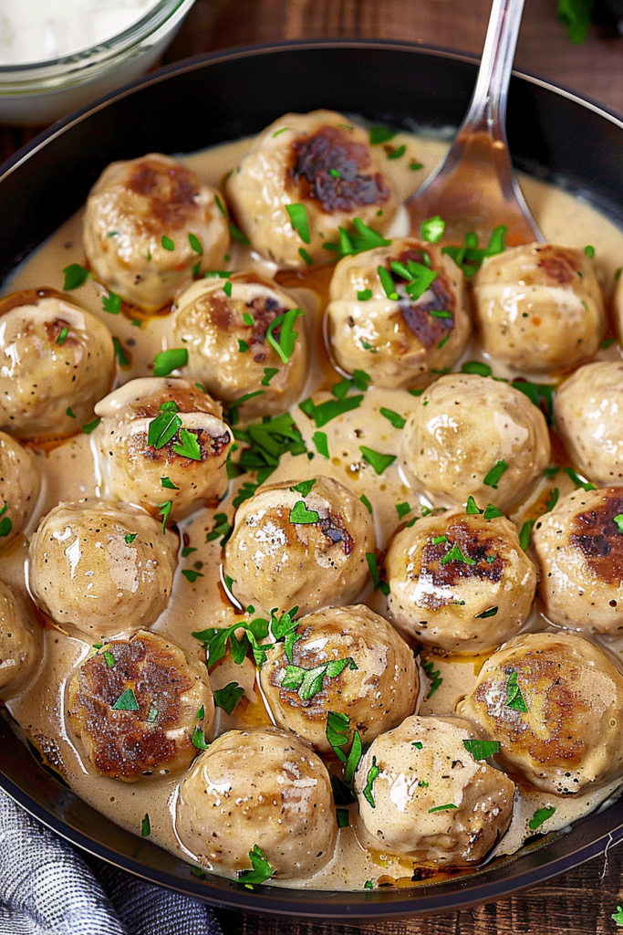 Homestyle Creamy Swedish Meatballs