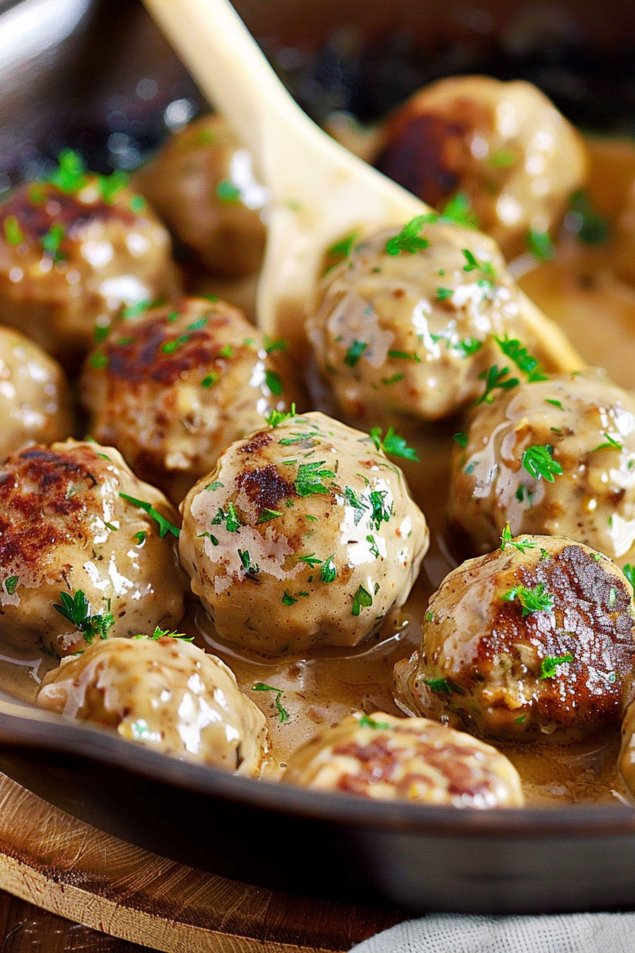 Homestyle Creamy Swedish Meatballs