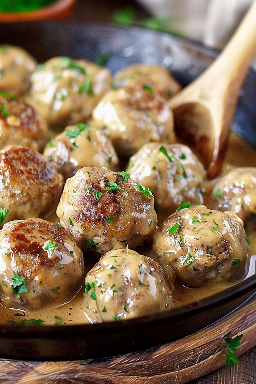 Homestyle Creamy Swedish Meatballs