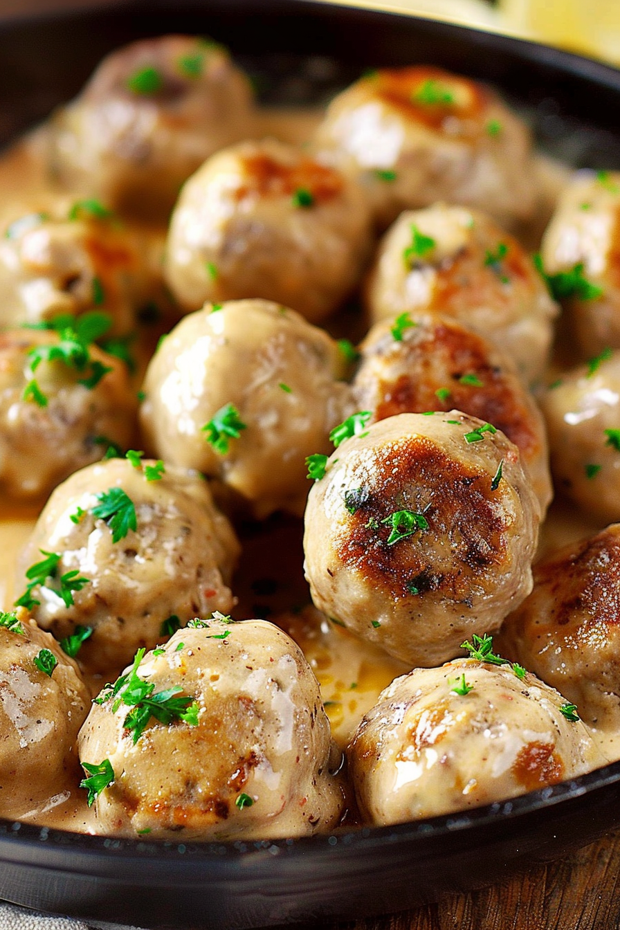 Homestyle Creamy Swedish Meatballs