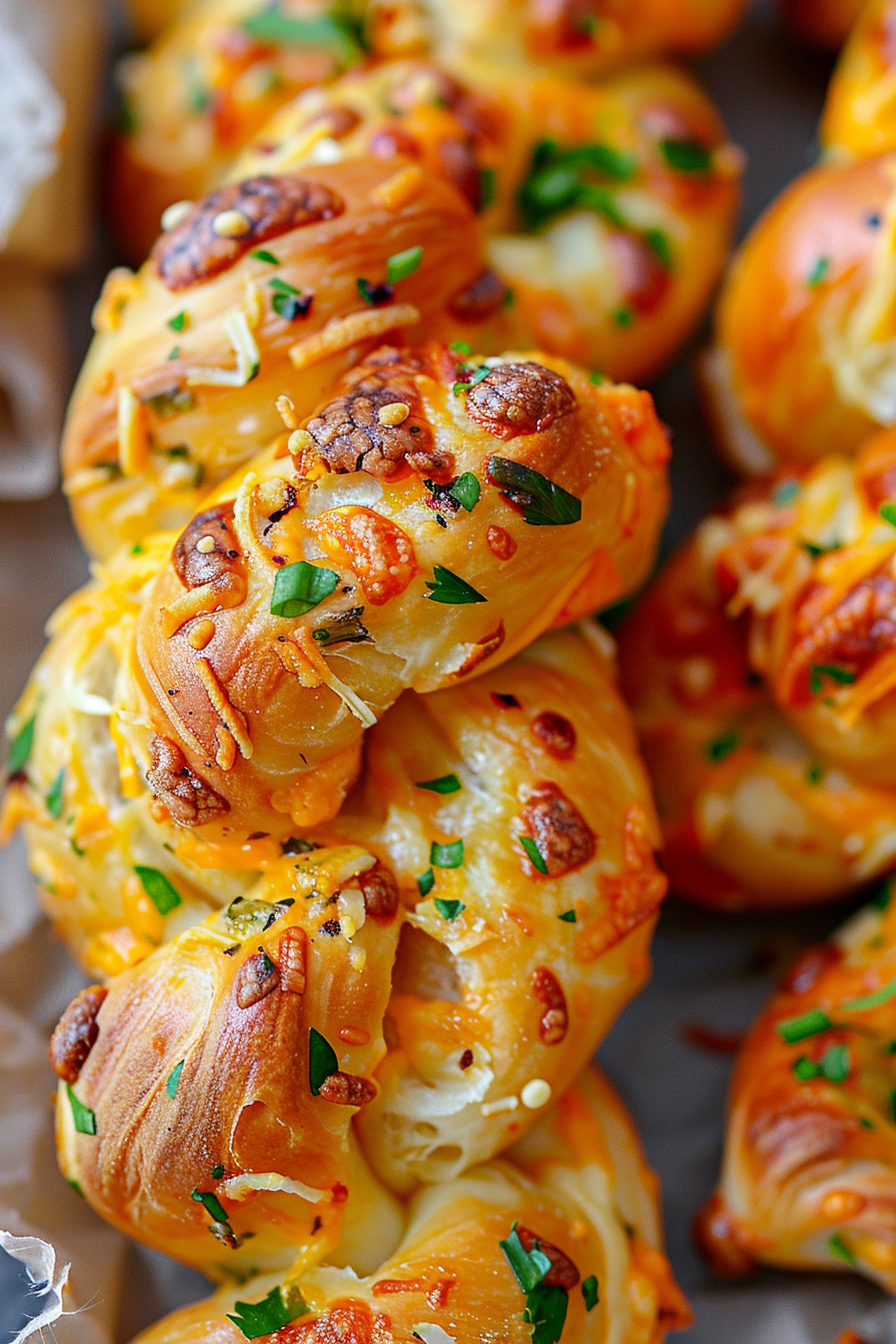 Twisted Jalapeño Cheddar Pretzels