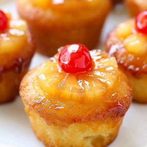 Mini Pineapple Upside-Down Cake Treats