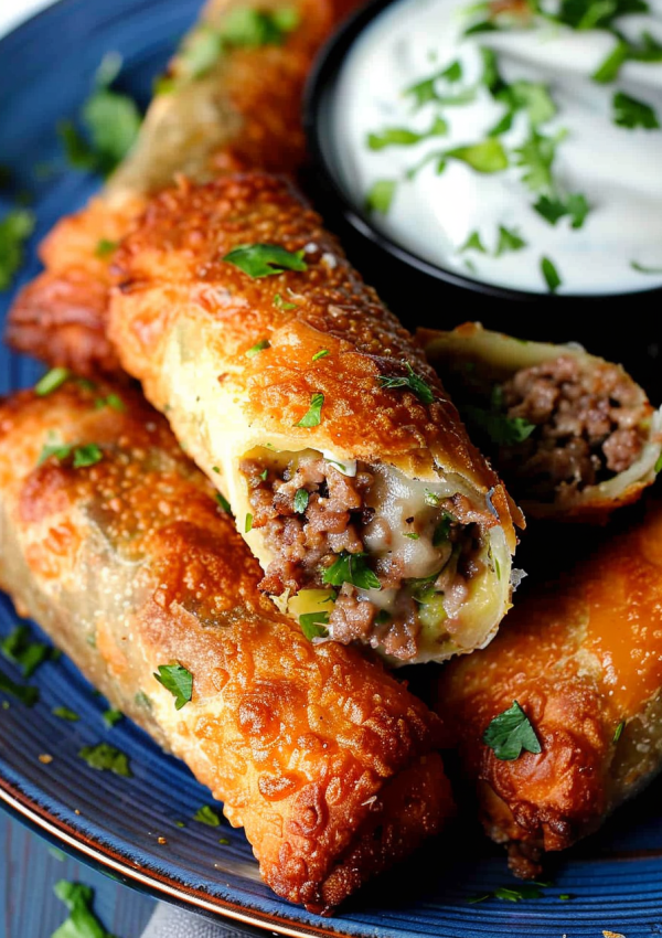 Crispy Philly Cheesesteak Egg Rolls