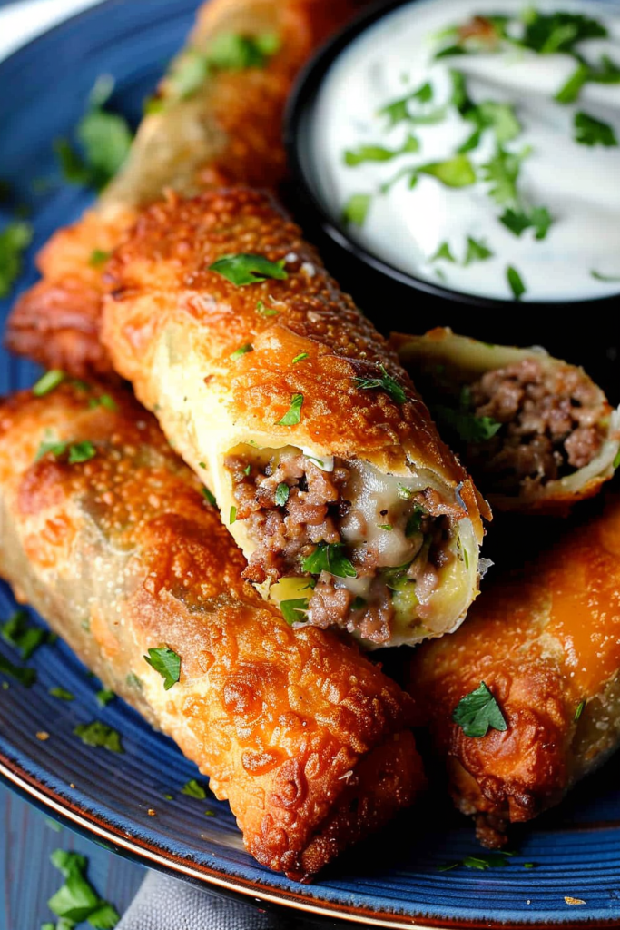 Crispy Philly Cheesesteak Egg Rolls