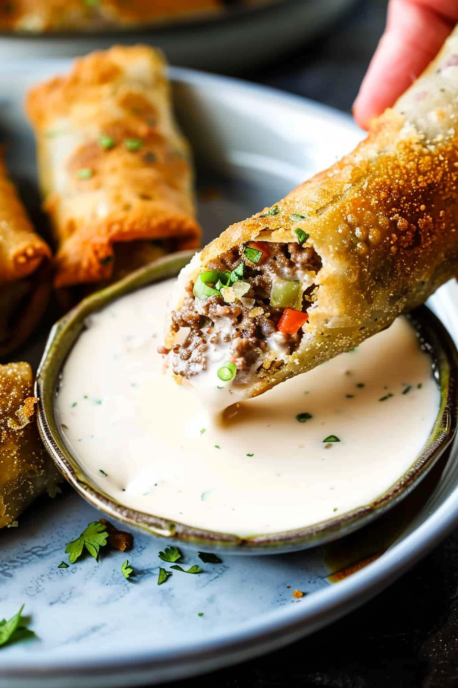 Crispy Philly Cheesesteak Egg Rolls