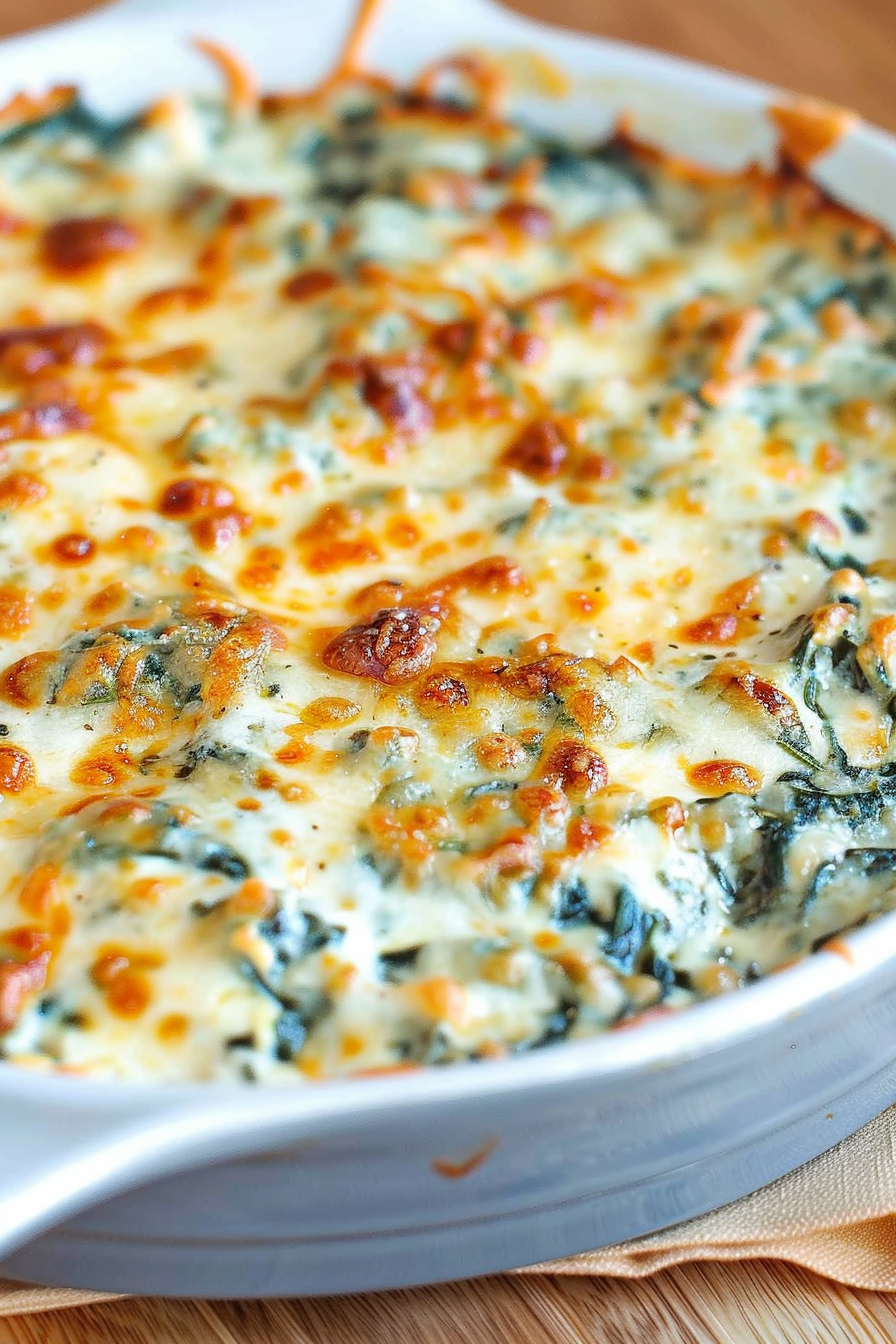 Cheesy Spinach Dip with Pepper Jack