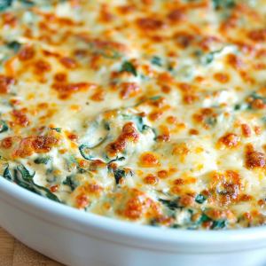 Cheesy Spinach Dip with Pepper Jack