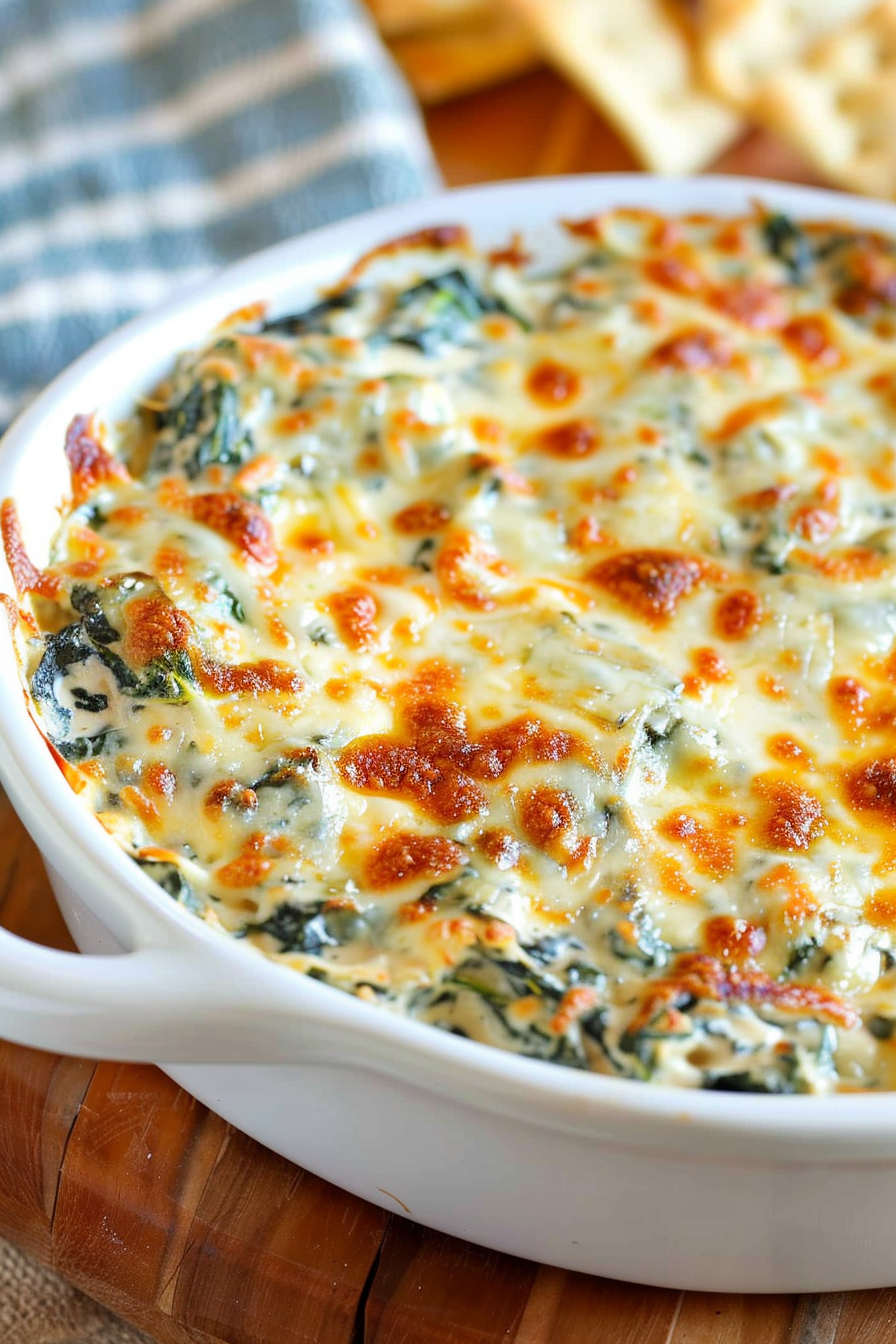 Cheesy Spinach Dip with Pepper Jack