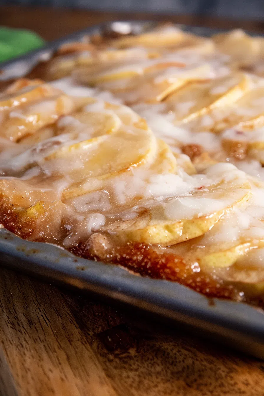 Sweet Apple Glazed Pastry Slices