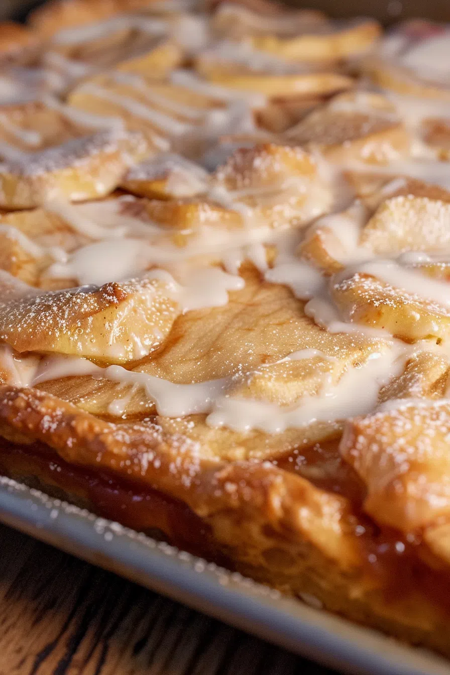 Sweet Apple Glazed Pastry Slices