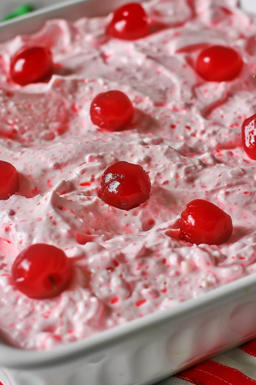 Sweet Cherry Jello Fluff