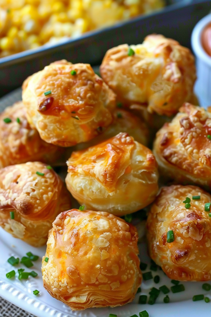 Cheesy Corn Crab Puff Appetizers