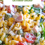 Vibrant Veggie & Pasta Layered Salad
