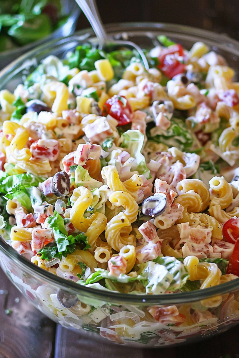 Vibrant Veggie & Pasta Layered Salad