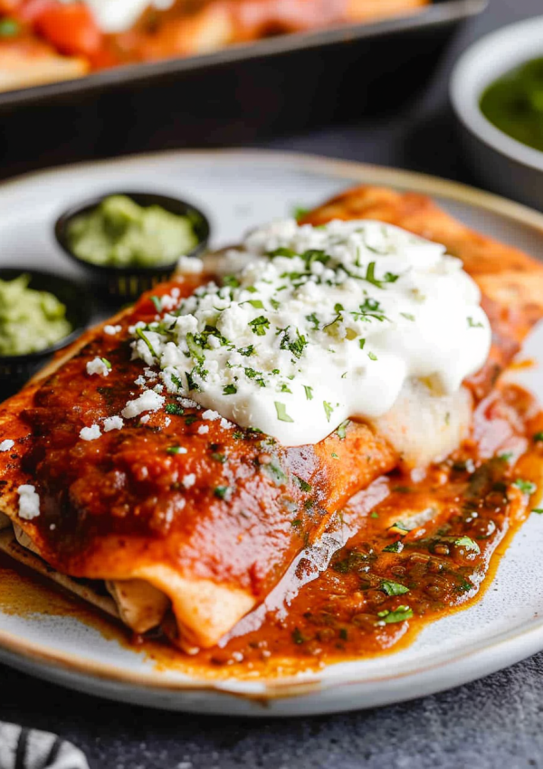 Saucy Enchilada-Style Wet Burritos