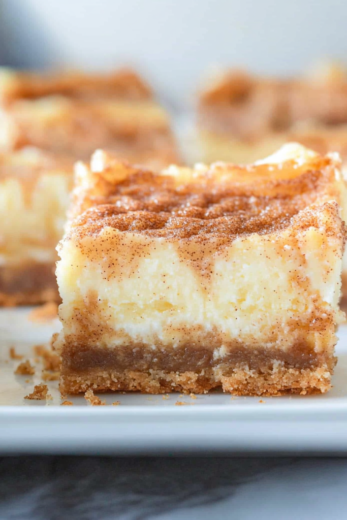 Classic Cinnamon Roll Cheesecake Bars