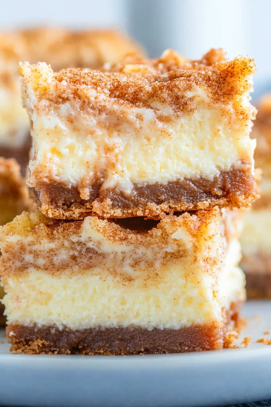 Classic Cinnamon Roll Cheesecake Bars