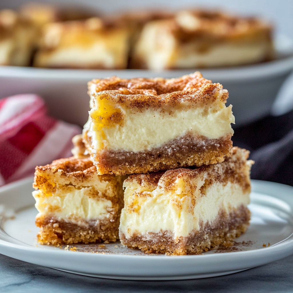 Classic Cinnamon Roll Cheesecake Bars