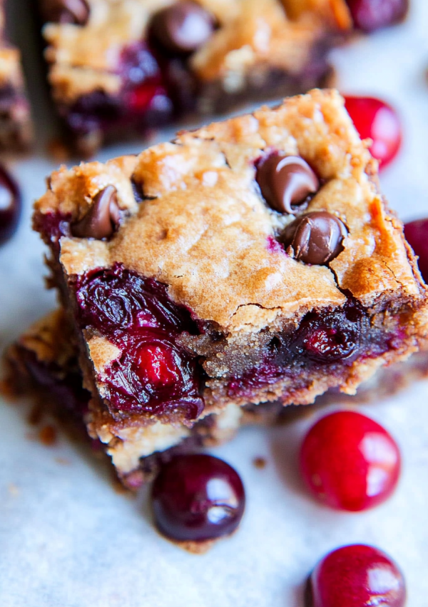 Baked Cherry and Chocolate Chip