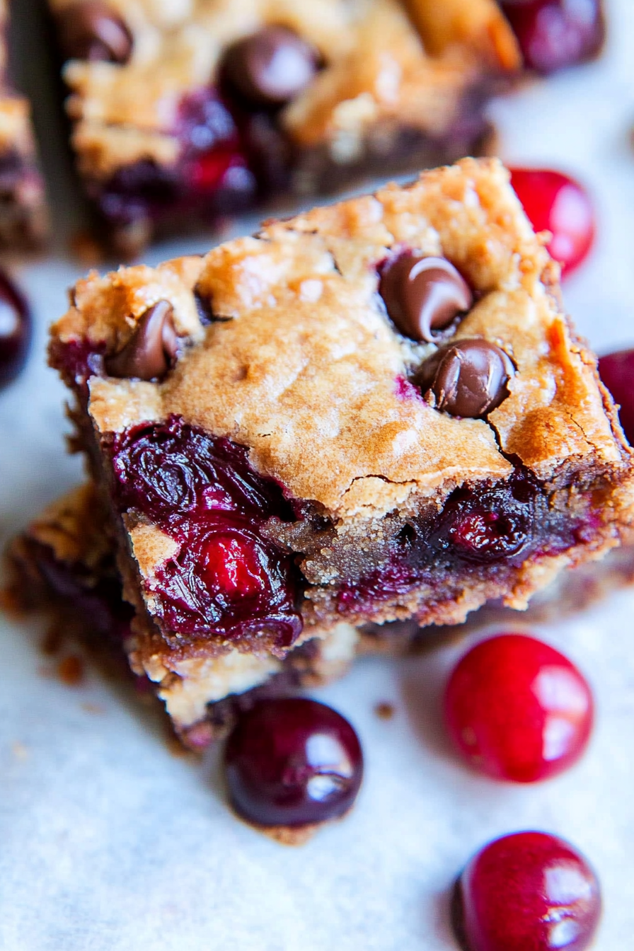 Baked Cherry and Chocolate Chip