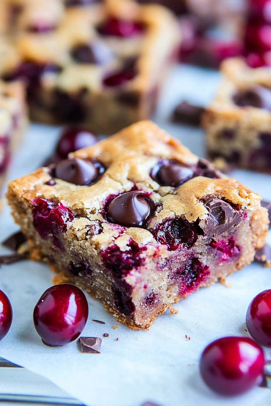 Baked Cherry and Chocolate Chip