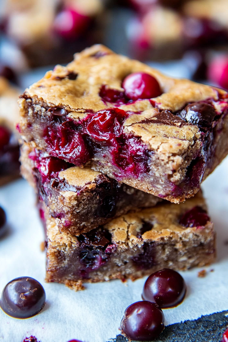 Baked Cherry and Chocolate Chip