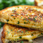 Cheesy Garlic Bread Grilled Cheese