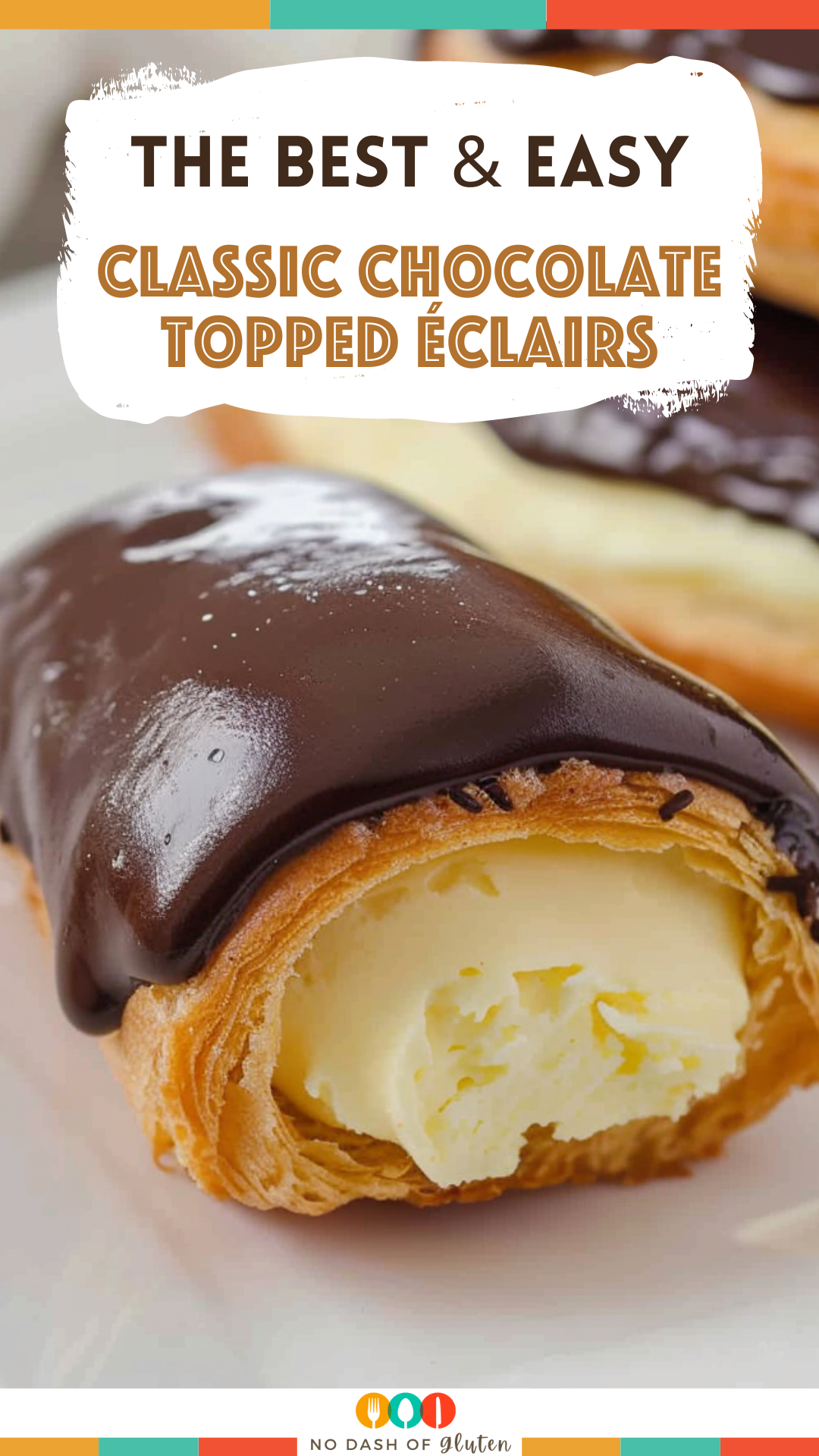 Classic Chocolate Topped Éclairs