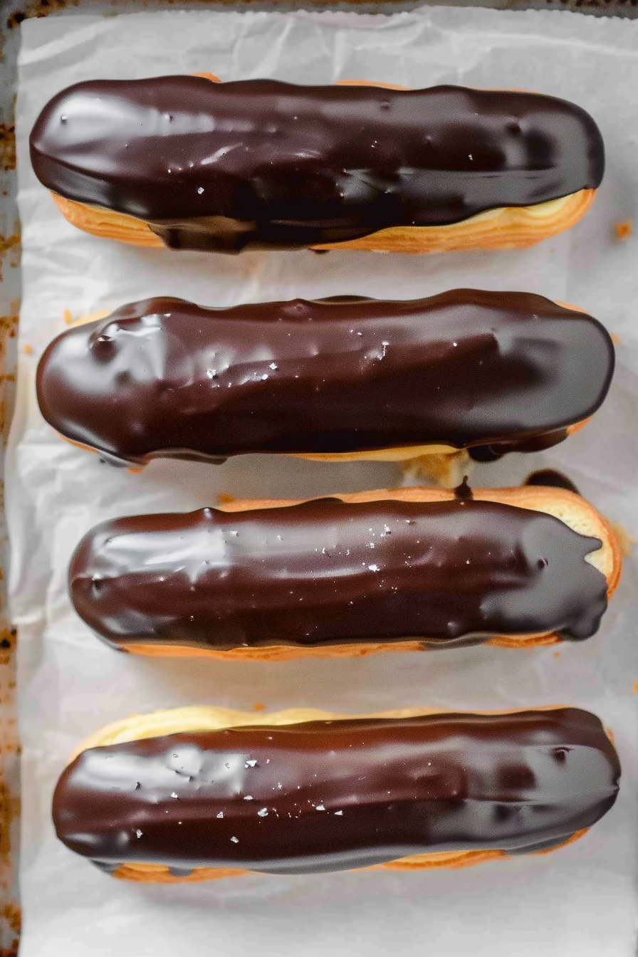 Classic Chocolate Topped Éclairs