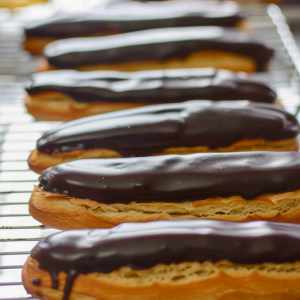 Classic Chocolate Topped Éclairs